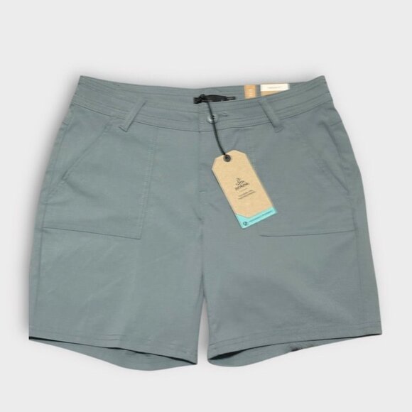 NWT PrAna Olivia Shorts Women's 8 Smoky Blue 7” Inseam Stretch Hiking Trail NEW - Picture 2 of 8